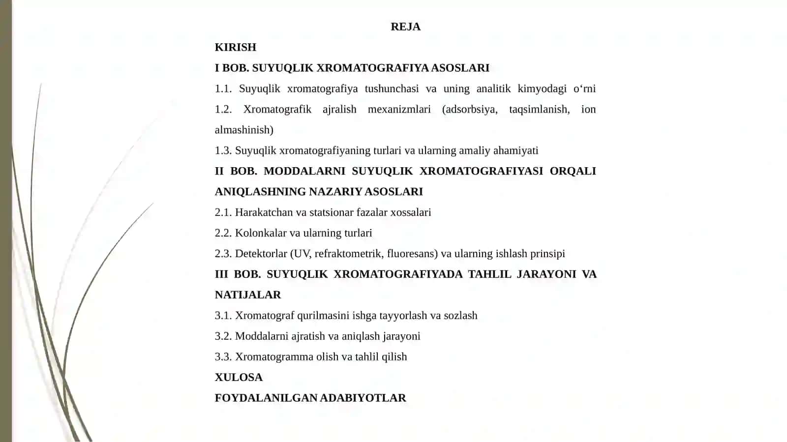 Suyuqlik Xromatografiya Usullari Yordamida Moddalar Analizi 2