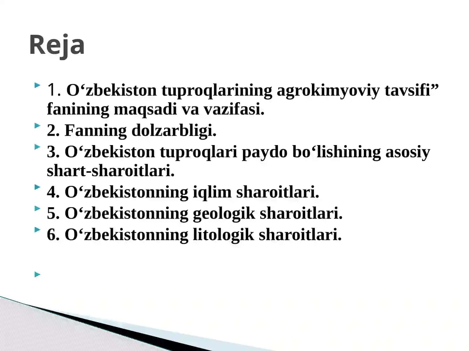 O‘zbekiston tuproqlarining agrokimyoviy tavsifi 2