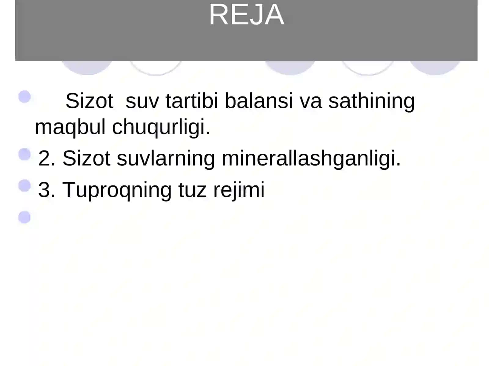 Tuproqning Tuz Rejimi va Balansi 2