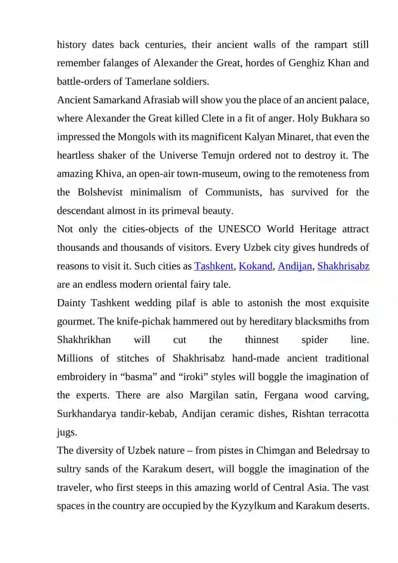HISTORICAL CITIES OF UZBEKISTAN 2