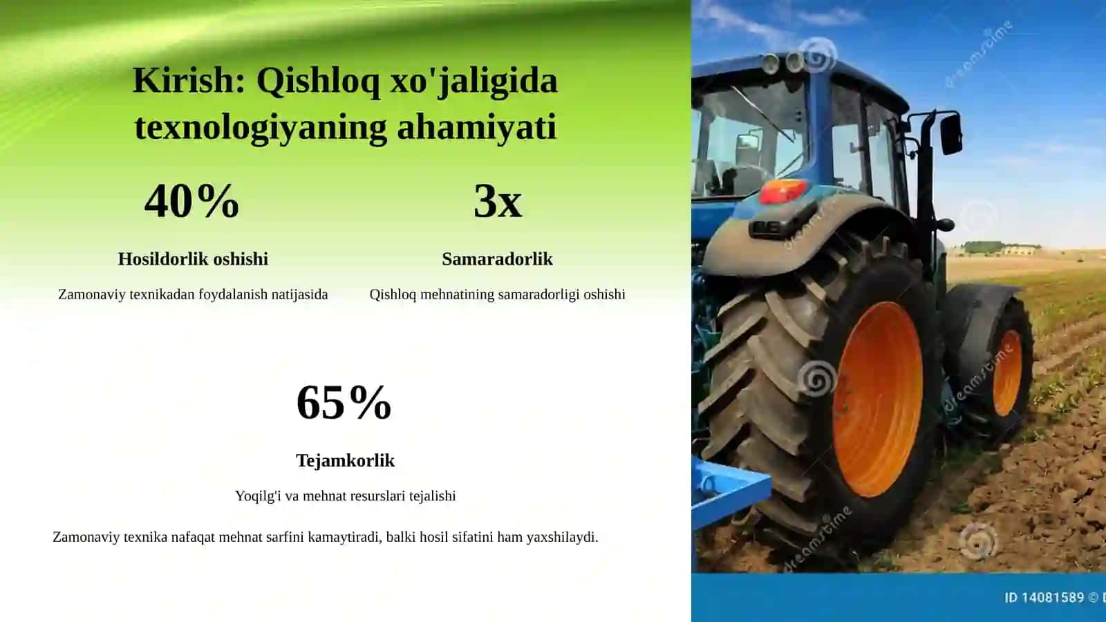 Qishloq xo'jaligini texnik bazasini yaratish 2