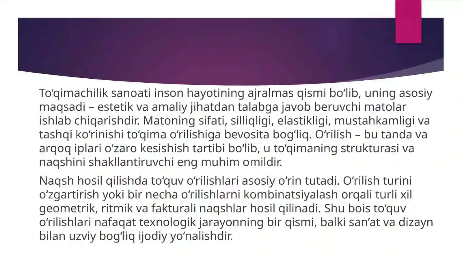 To‘quv o‘rilishlari asosida naqsh hosil qilish 2