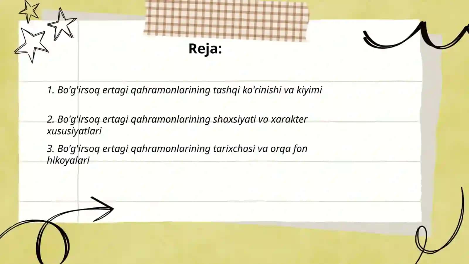Bo'g'irsoq ertagi qaxramonlarini yasash 2