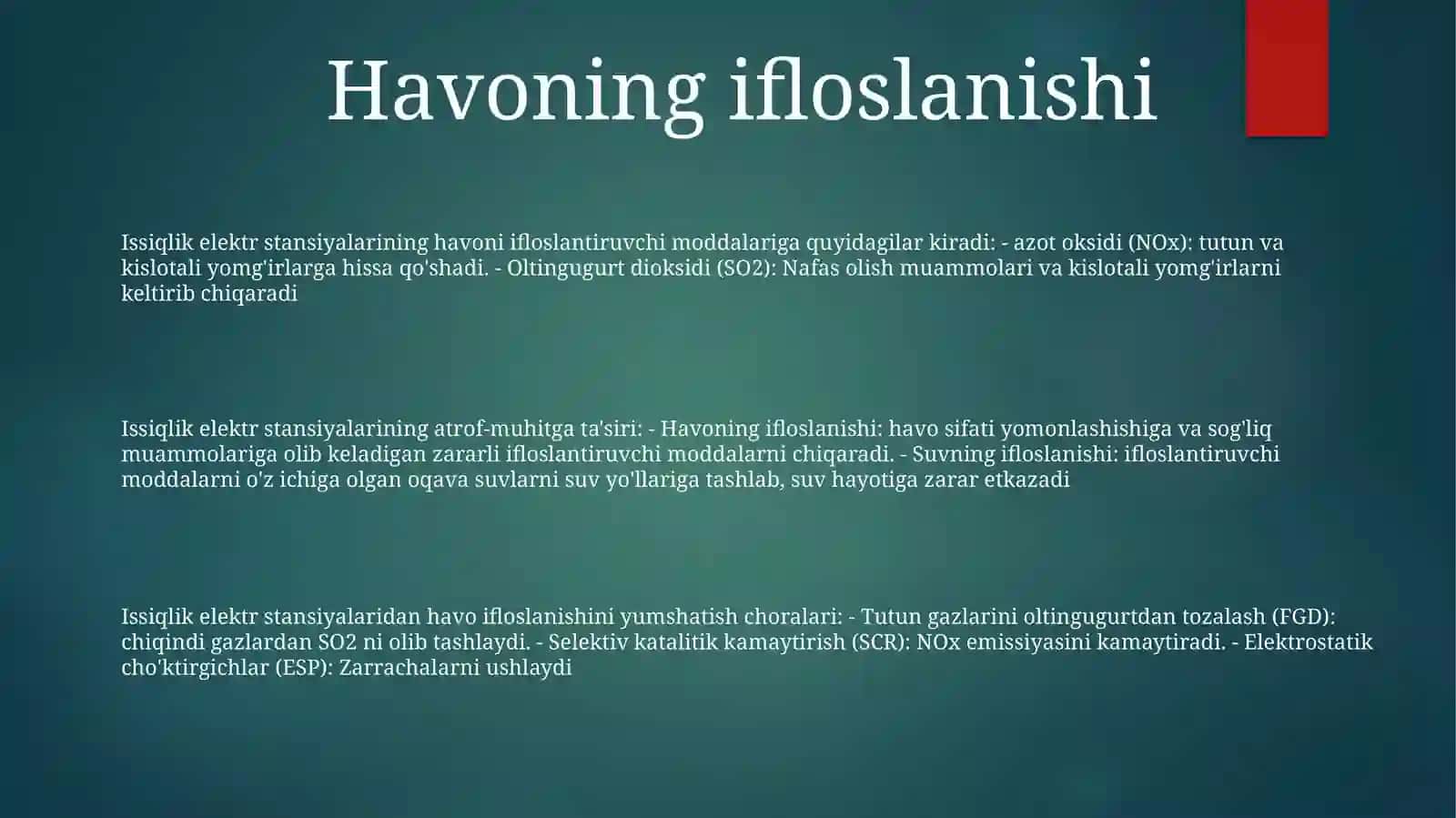 Issiqlik Elektrastansiyalarining Tashqi Muxitga Tasiri 2
