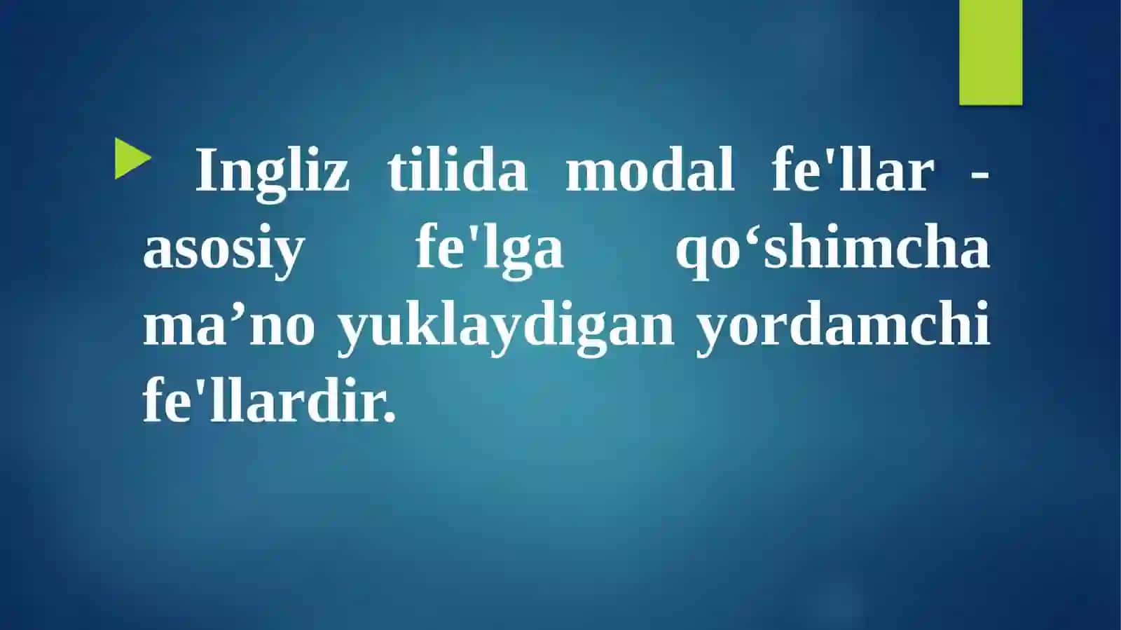 Modal fe'llar 2