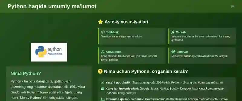 Pythondasturlashtili nito'liq o'rganish 2