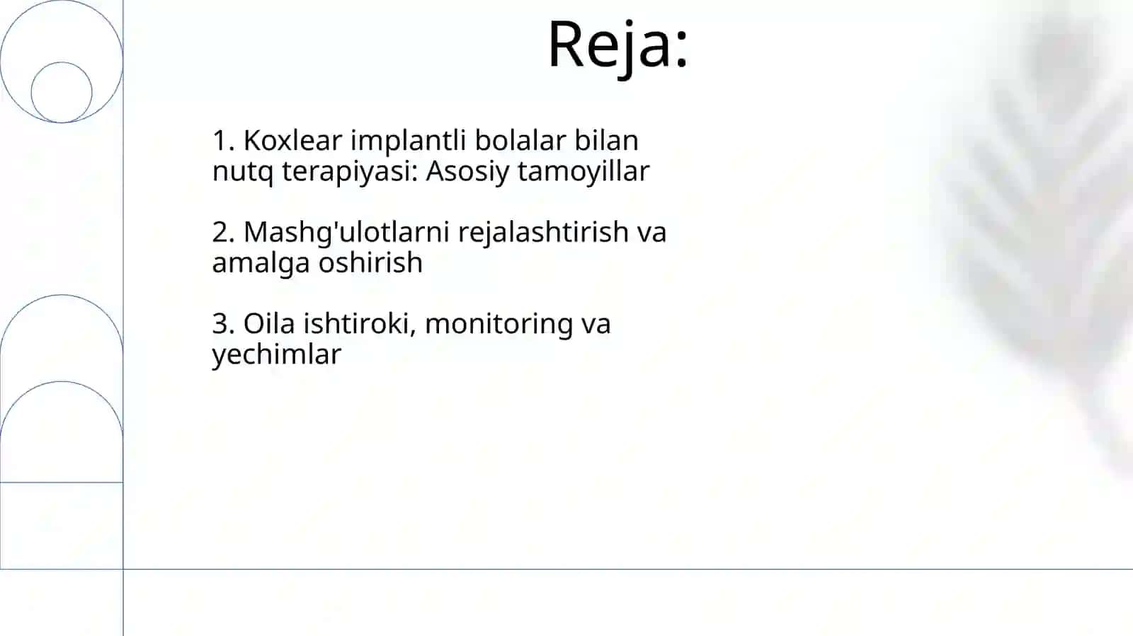 Koxlear implantant bilan logopedik mashg'ulotlar 2