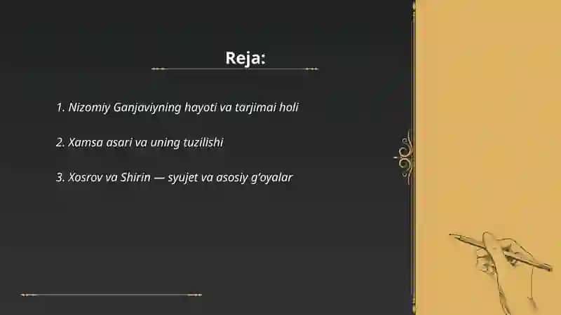 Nizomiy Ganjaviyning hayoti va tarjimai holi 2