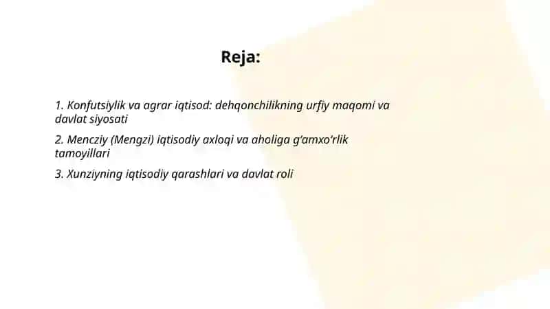 Qadimgi Xitodagi iqtisodiy gʻoyalar 2