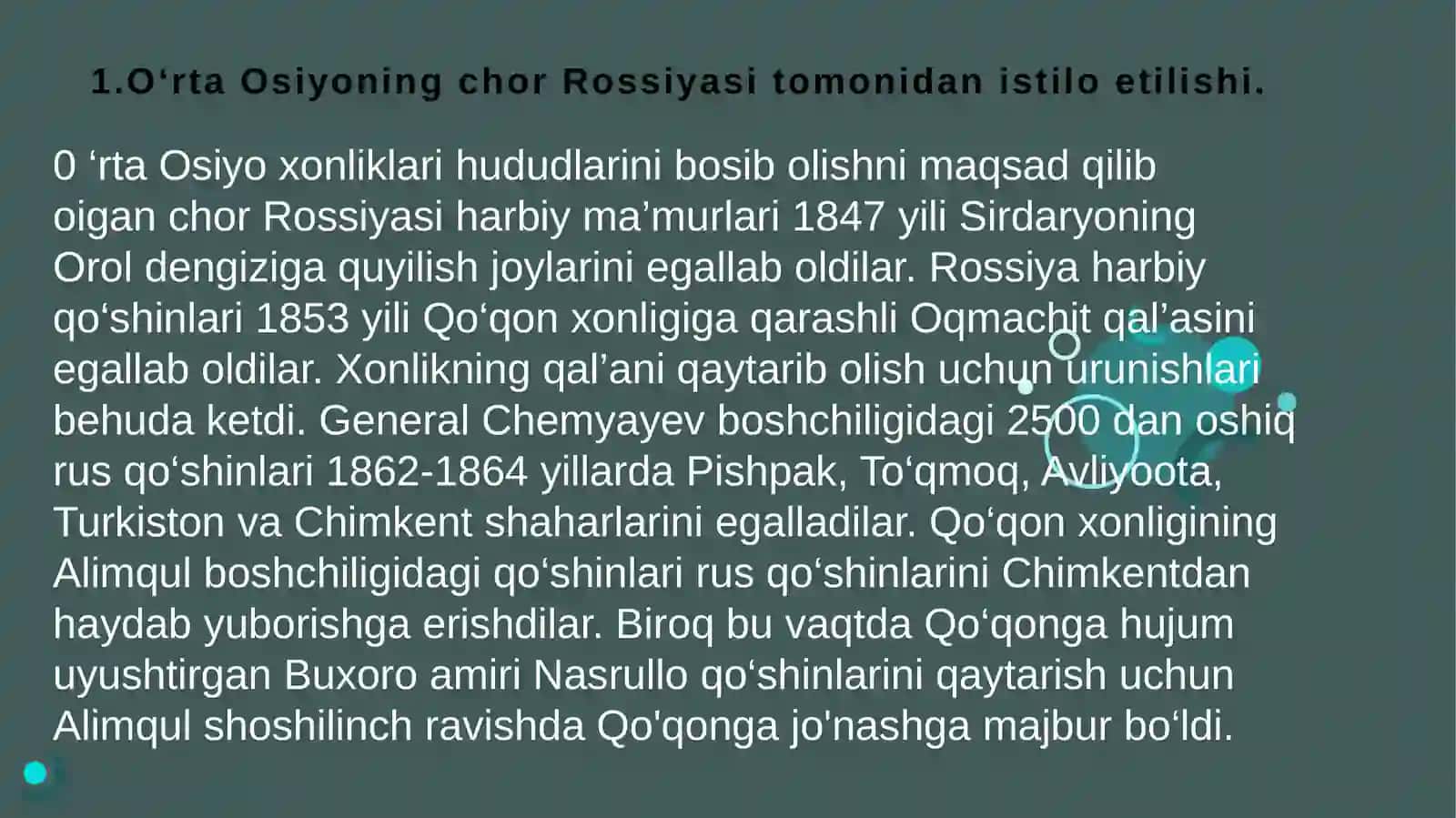 O‘rta Osiyoning chor Rassiyasi boshqaruv davridagi tarixiy geografiyasi 2