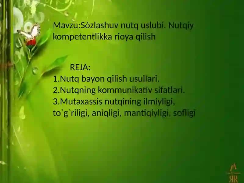 Nutq bayon qilish 2