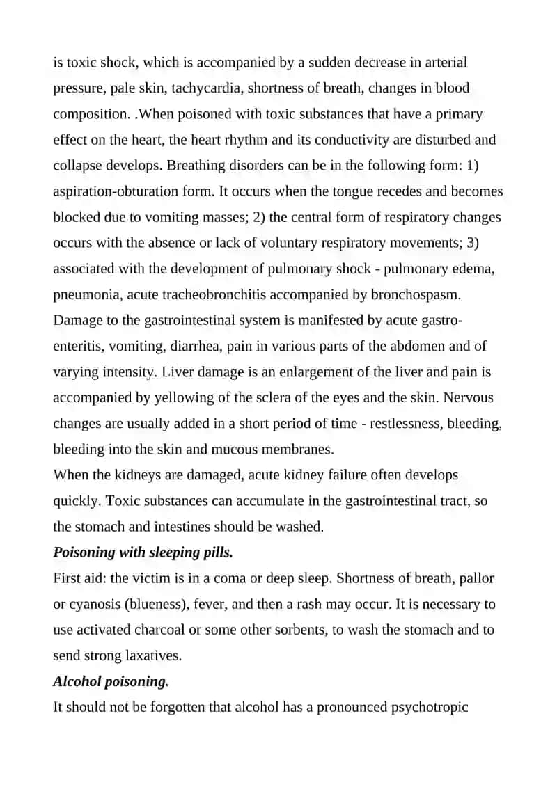 First Aid in Case of Poisoning 2