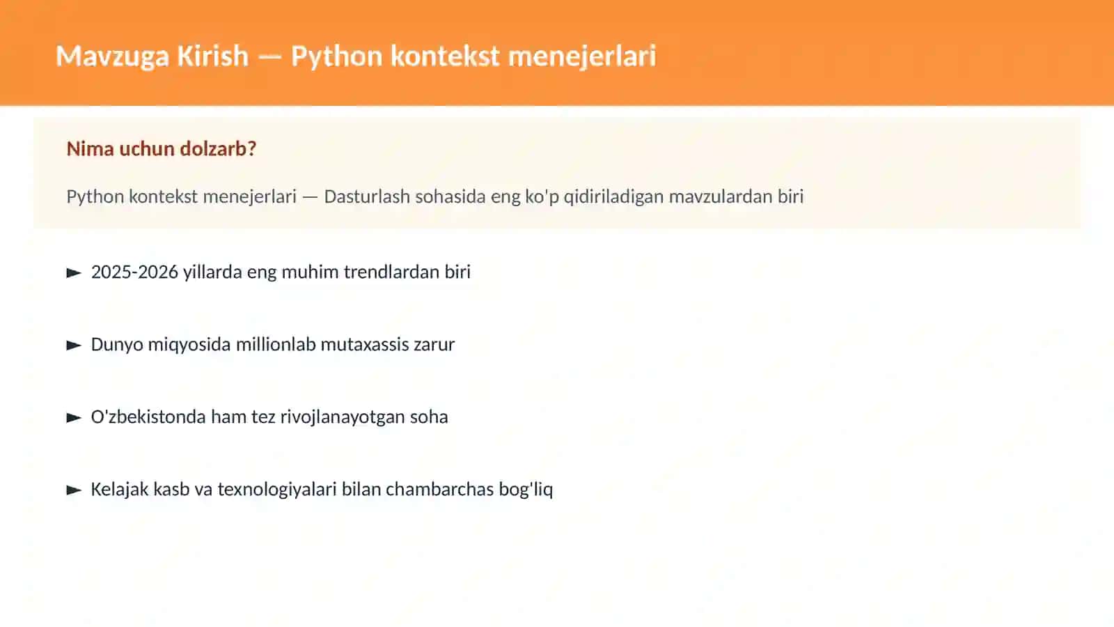 PYTHON DASTURLASH 2