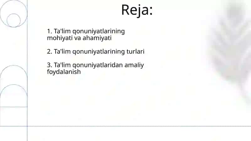 Ta'lim qonuniyatlari 2