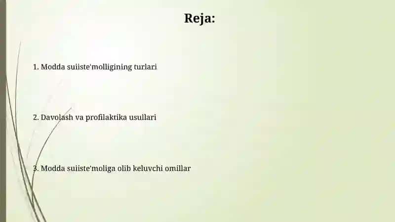 Psixoaktiv moddalarni istemol qilish bilan boģliq buzilishlar 2