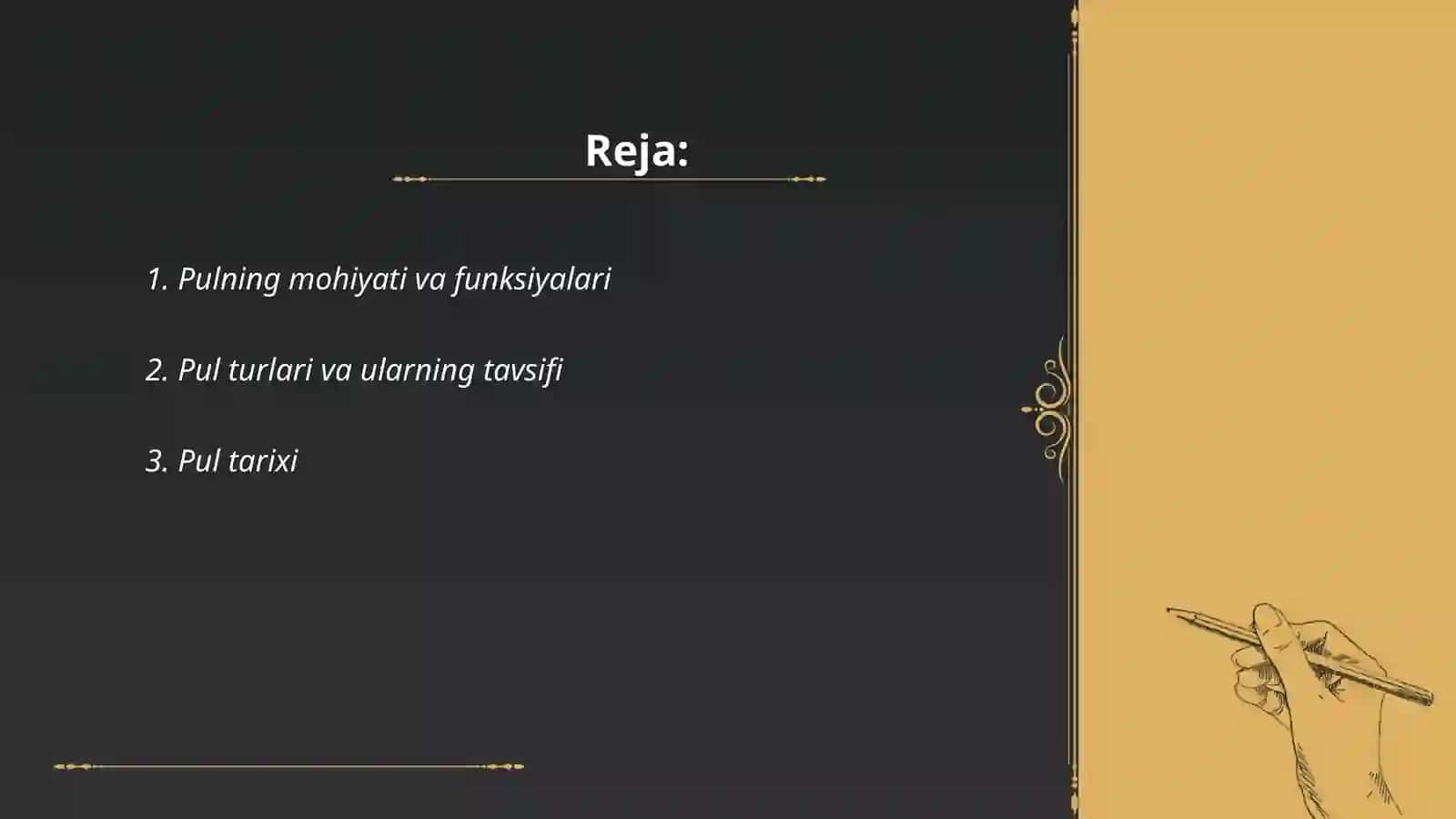 Pul nazariyalari 2