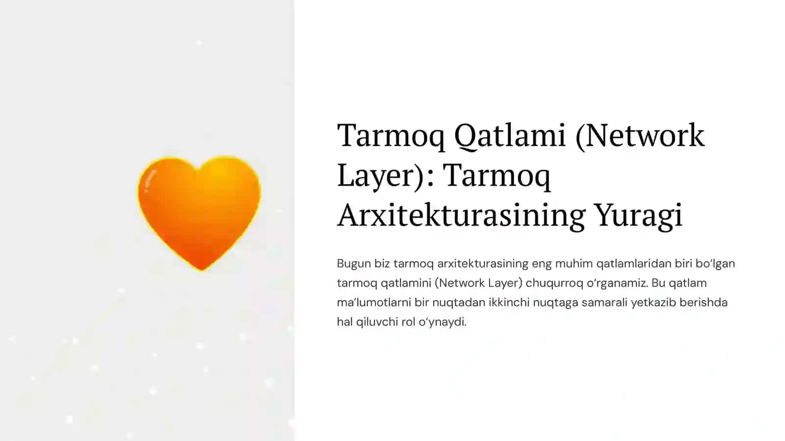 Tarmoq qatlami va yonaltirish protokollari 2
