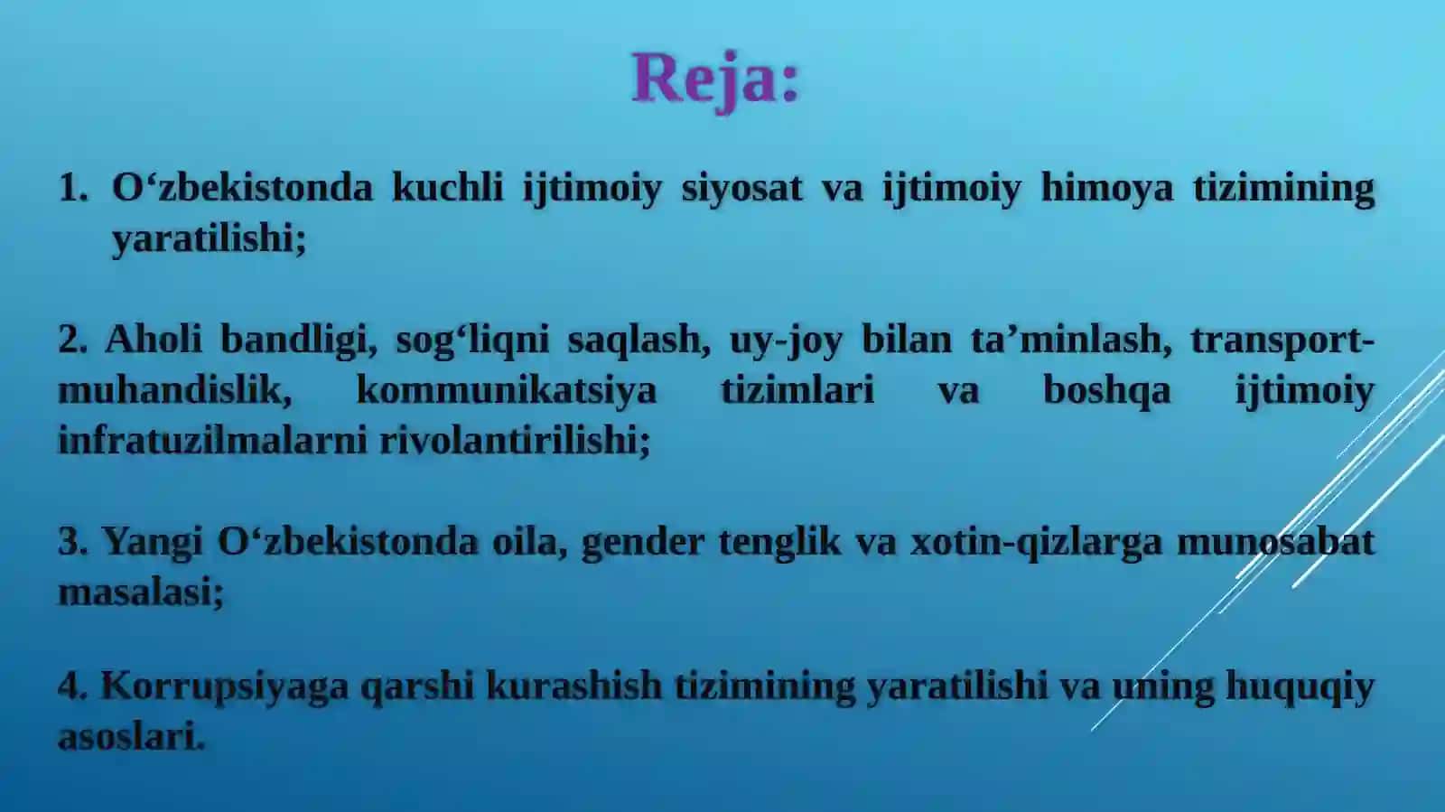 O‘ZBEKISTONNINGENG YANGI TARIXI FANI 2