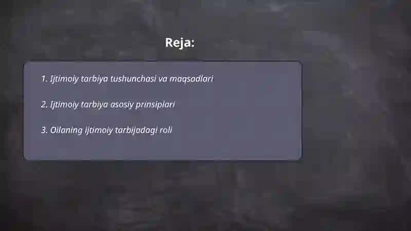 Ijtimoiy Tarbiya 2