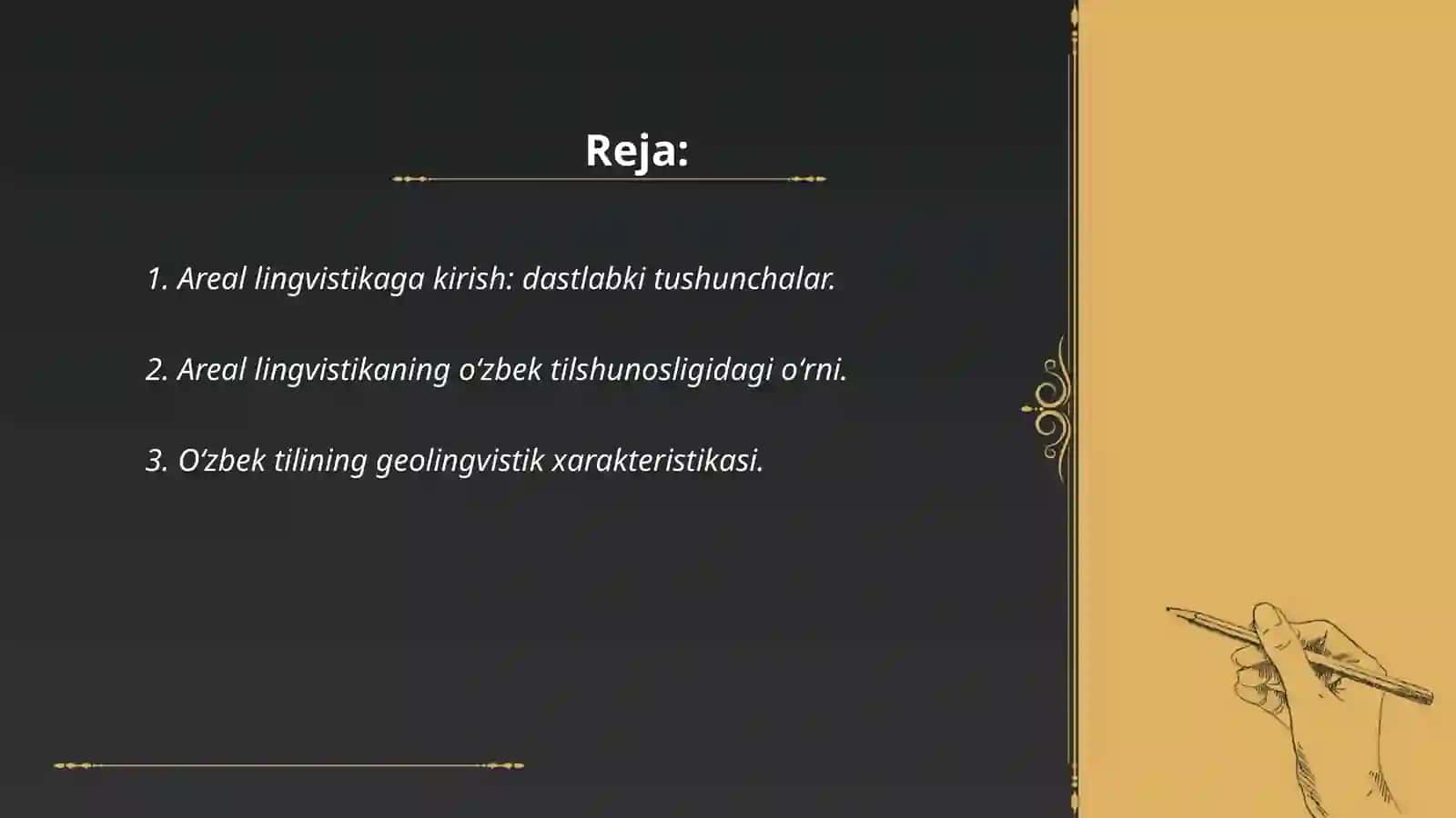 Areal lingvistikaning oʻzbek tilshunosligidagi oʻrni 2