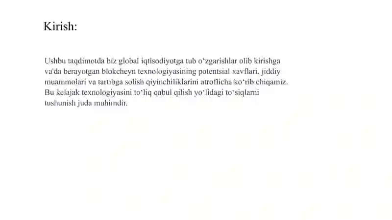 Global iqtisodiyotda blokcheyn xavflar va muammolar 2