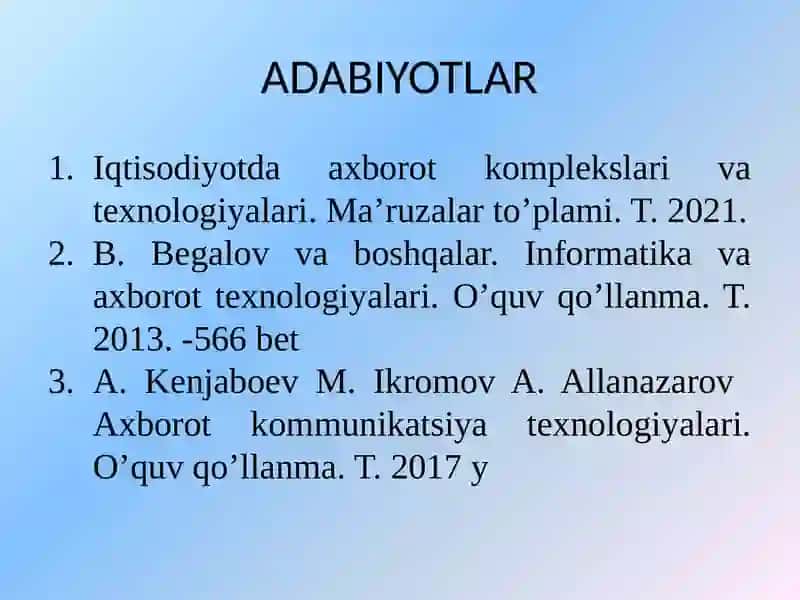 IQTISODIYOTDA AXBOROT-KOMMUNIKATSION TEXNOLOGIYALARI O'RNI VA AHAMIYATI 2