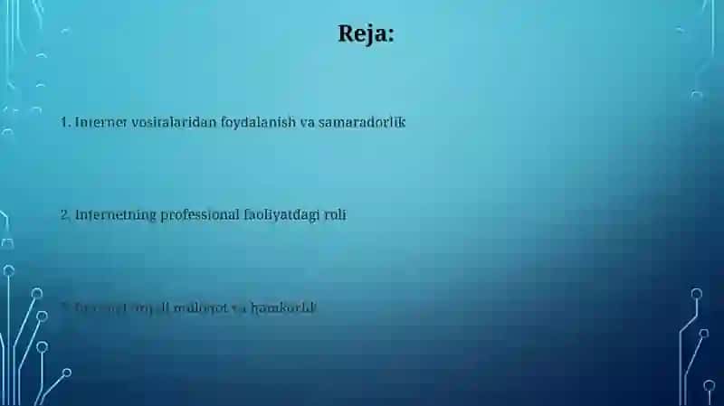 Internet va uning kasbiy faoliyatidagi roli 2