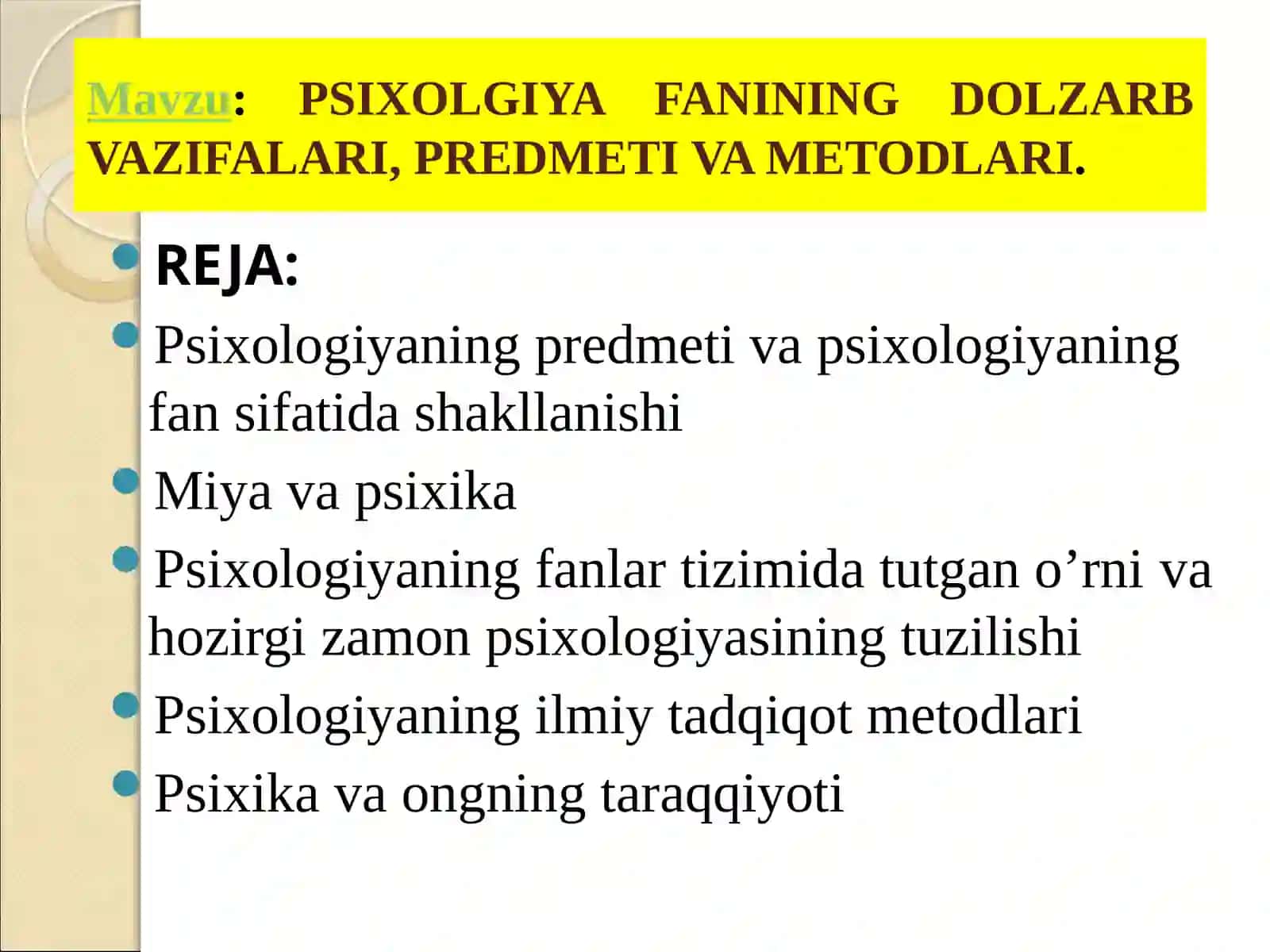 Umumiy Psixologiyaga Kirish 2