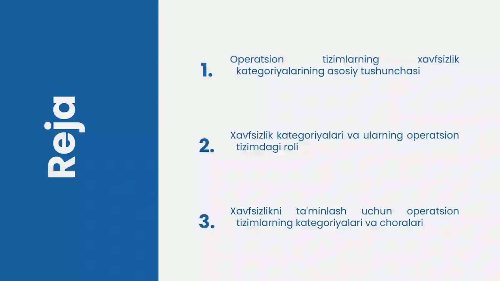 Operatsion tizimlar xavfsizlik kategoriyalari 2