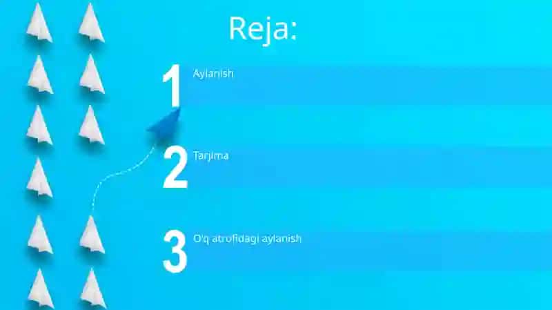 Qattiq jismning eng sodda harakatlari 2