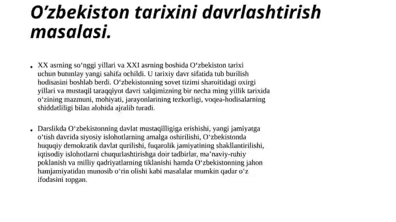 O‘zbekistonning eng yaxshi tarixi 2