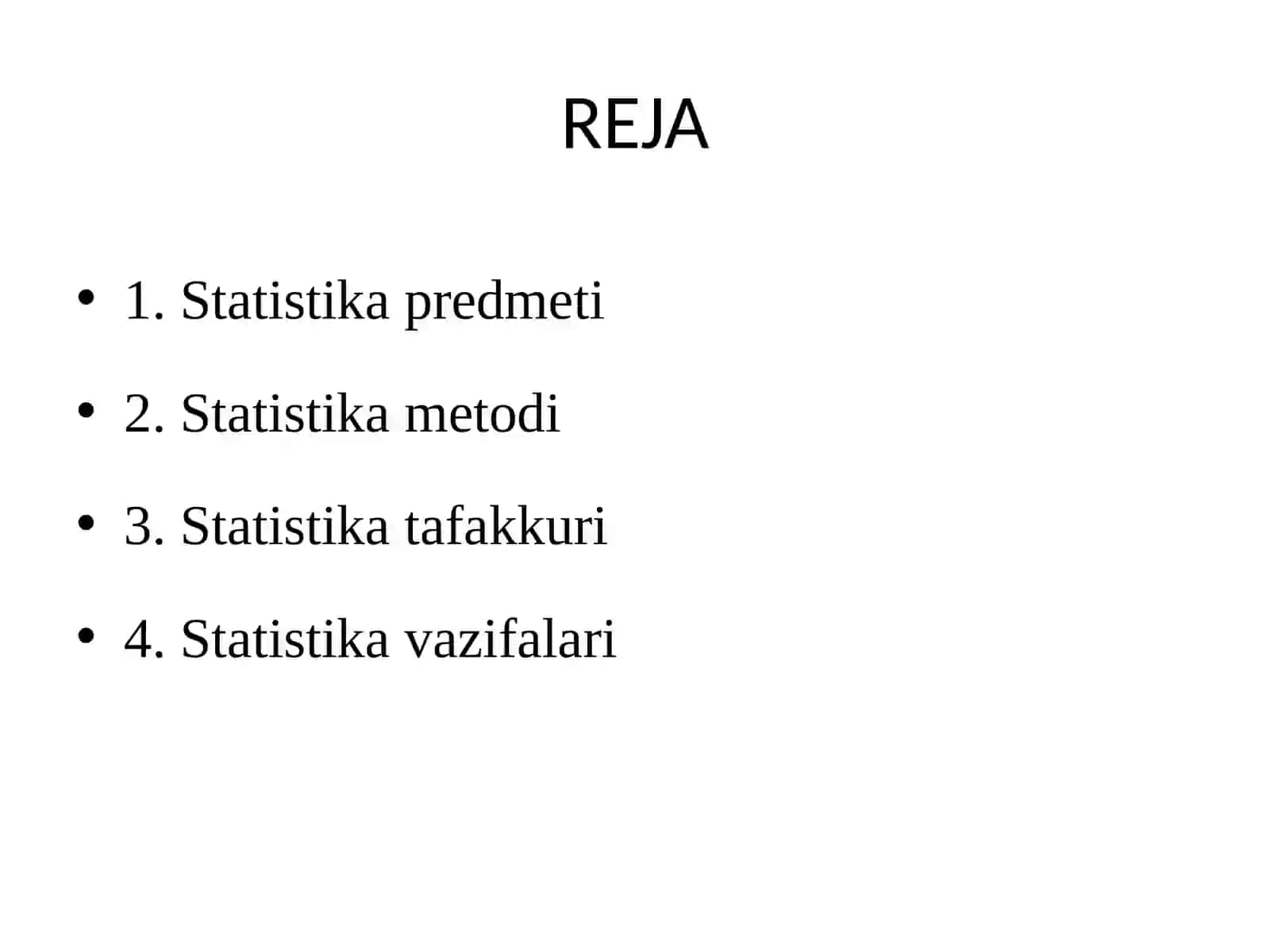 Statistikaningpredmeti,metodivavazifalari 2