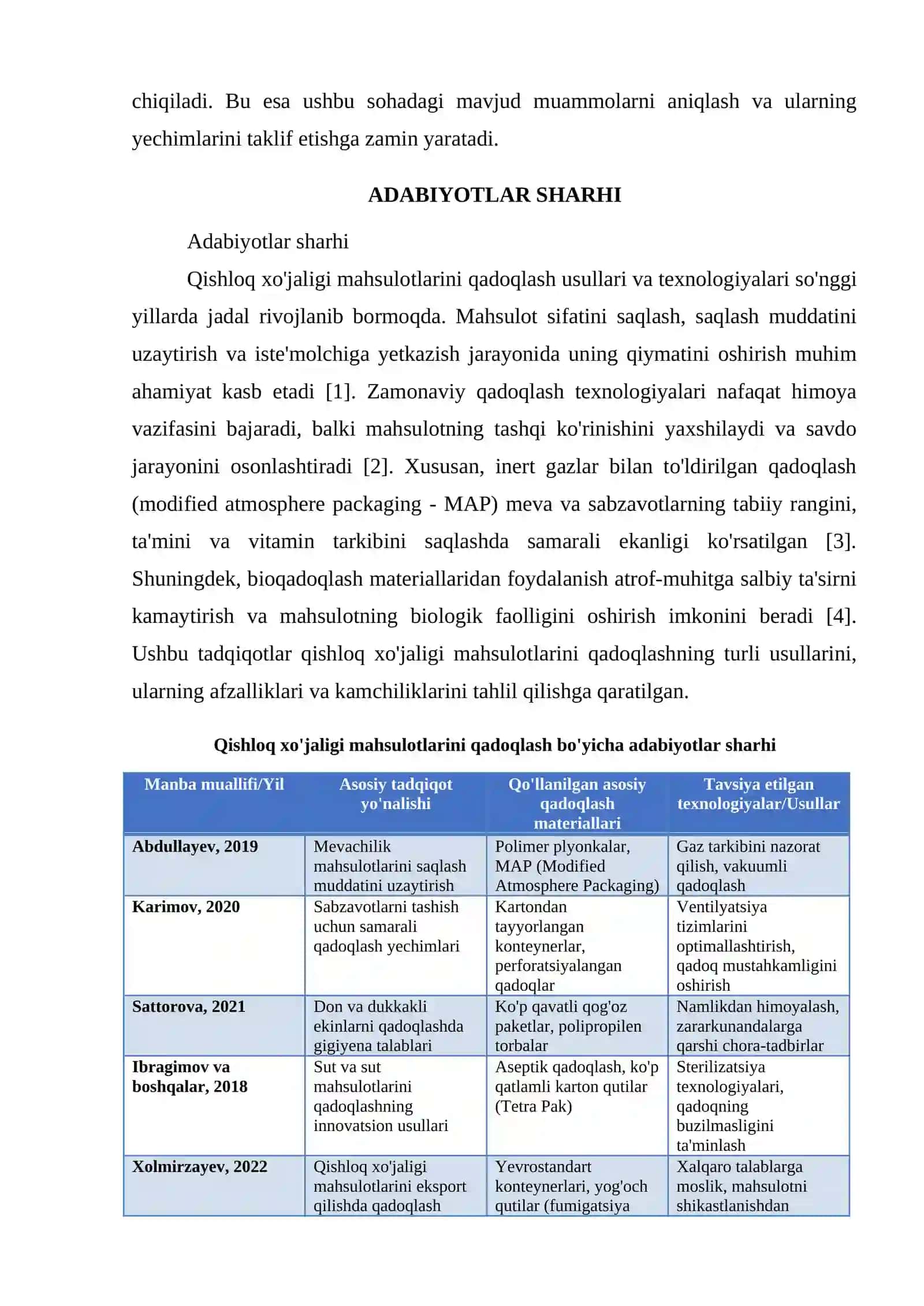 QISHLOQ XUJALIGI MAHSULOTLARINI QADOQLASH 2