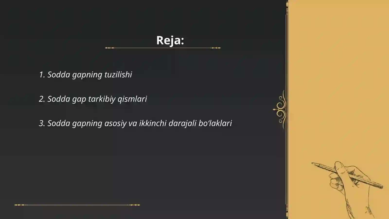 Sodda gap turlari tahlili 2