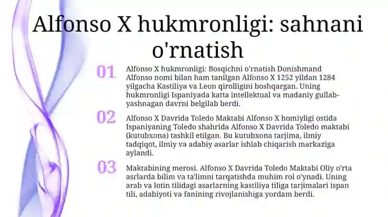 Alfonso X Davrida Toledo Maktabi 2