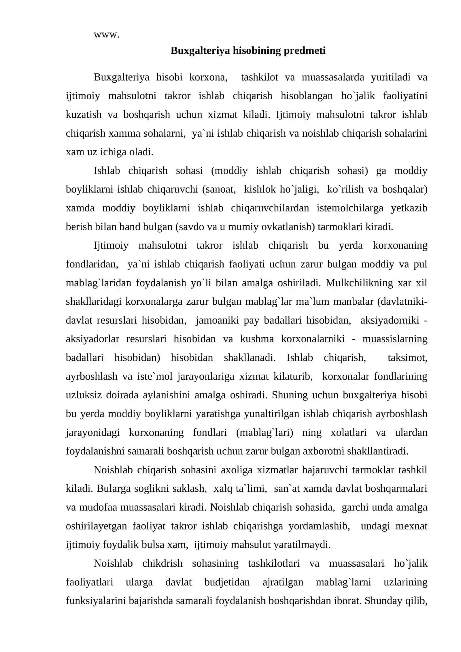 Buxgalteriya hisobining predmeti 2