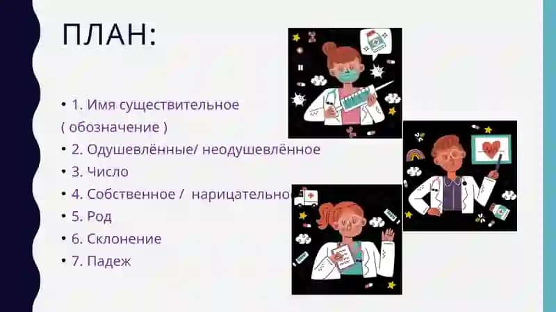 Имясуществительноеродчислоодушевлённость/неодушевлённостьпадеж 2