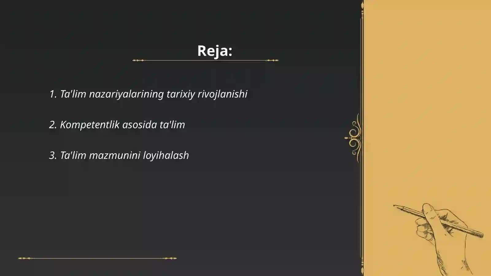 Ta'lim nazariyasi 2