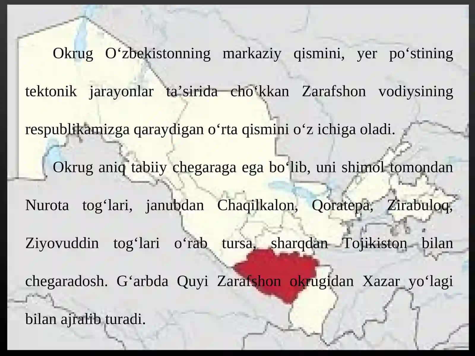 O‘rta zarafshon tabiiy geografik okrugi 2