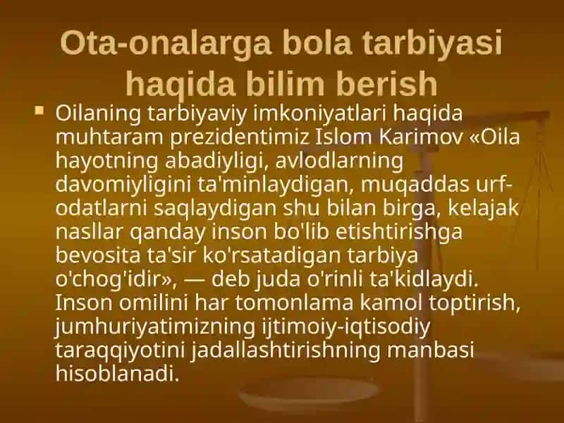 Bola tarbiyasi 2