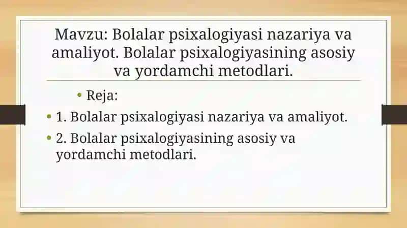 Bolalar psixalogiyasi nazariya va amaliyot 2