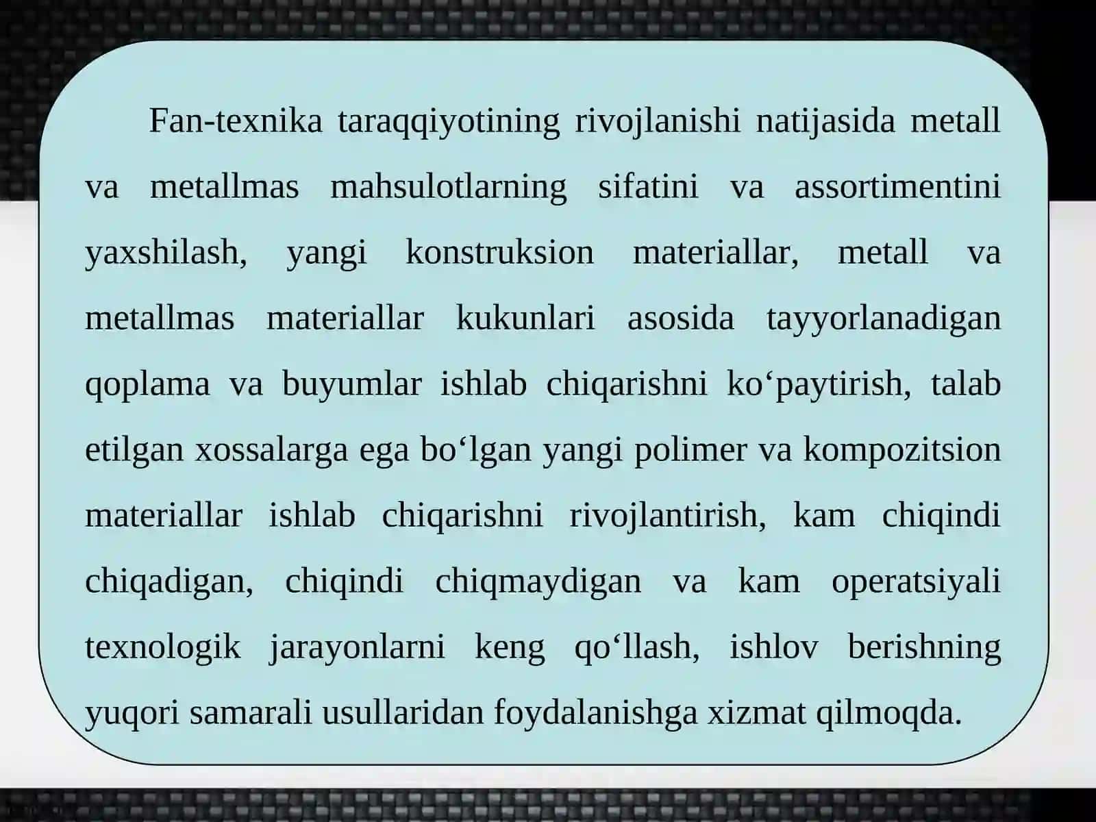 Kompozit materiallarining qayta ishlanishi 2