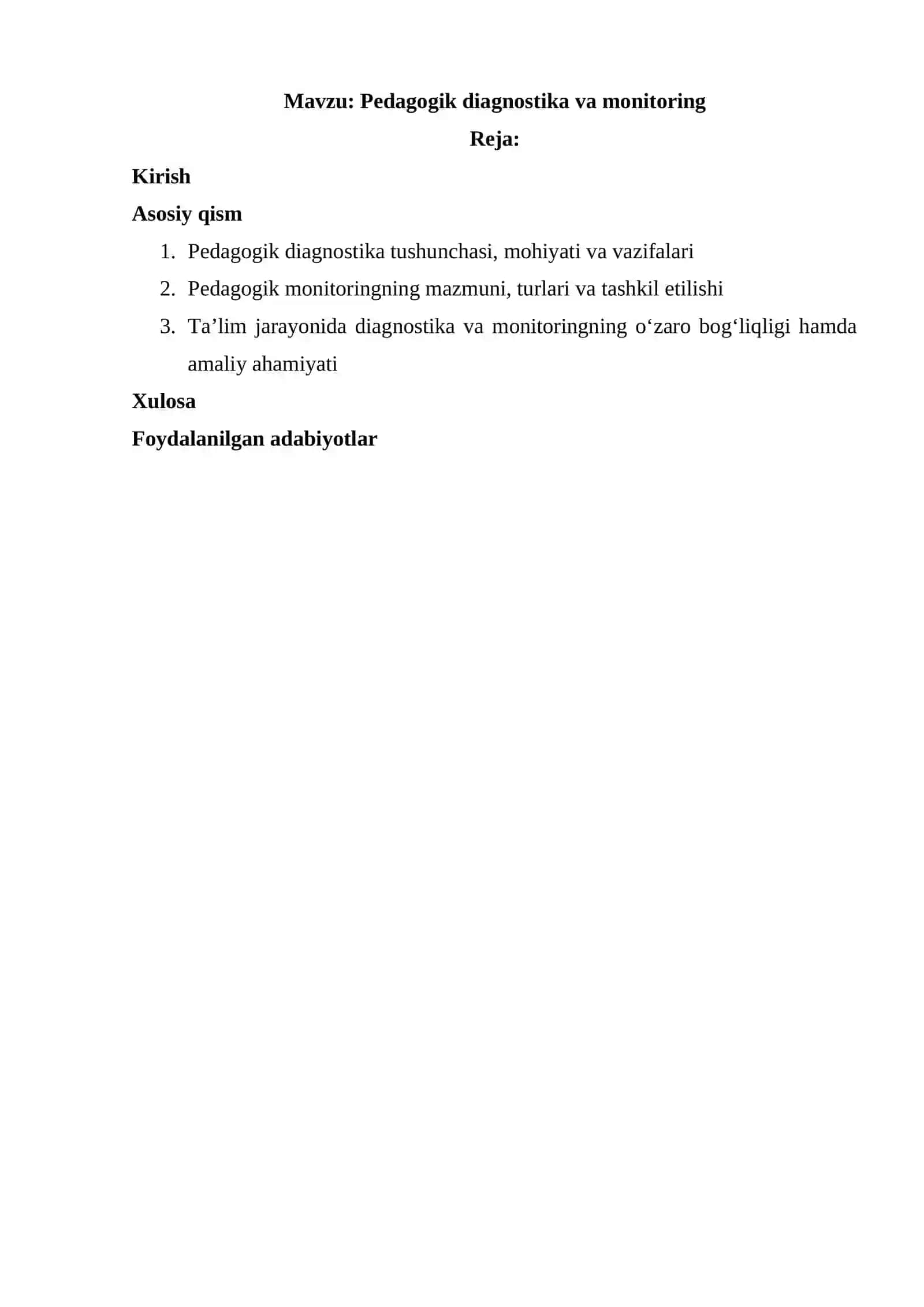Pedagogik diagnostika va monitoring 2