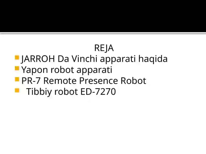 Robot va robot yordamida bajariladigan operatsiyalar 2