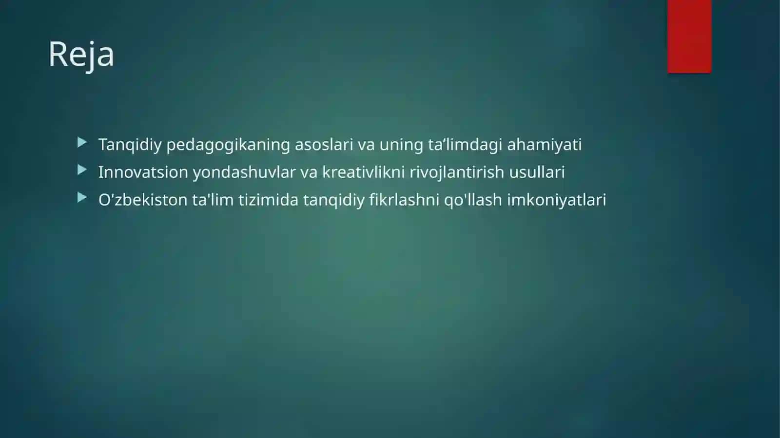 Tanqidiy pedagogika va taʼlim dakreativ yondashuvlar 2