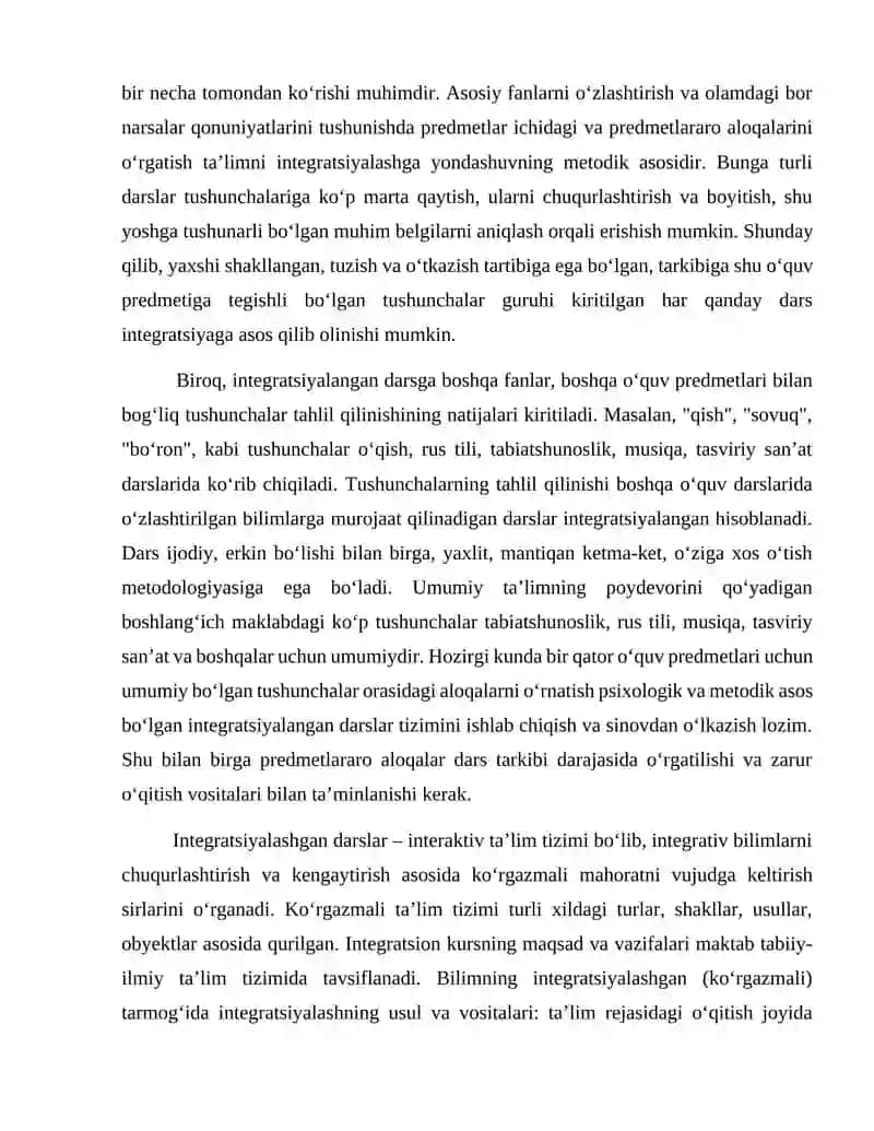 Integratsiyalashgan darslarning samaradorligini oshirish va ta'lim prinsiplari 2