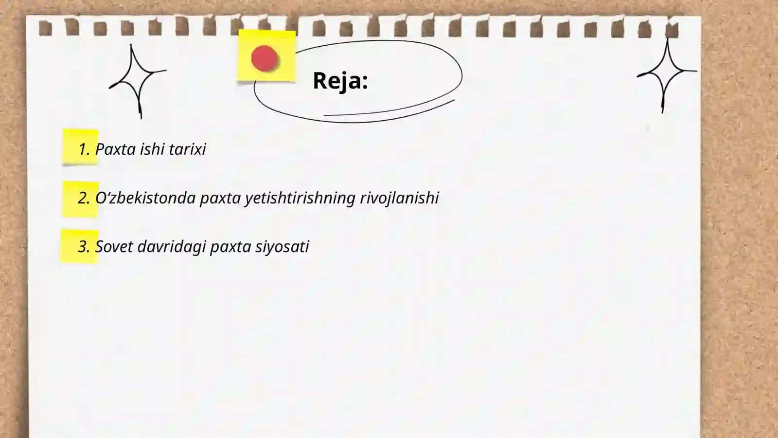 Paxta ishi tarixi 2