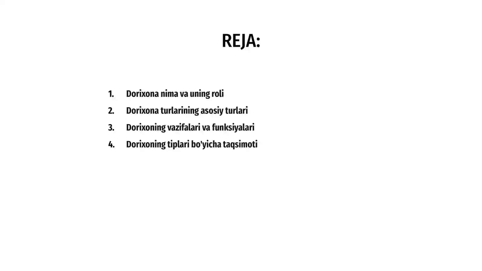 Dorixonalar turlari va vazifalari 2