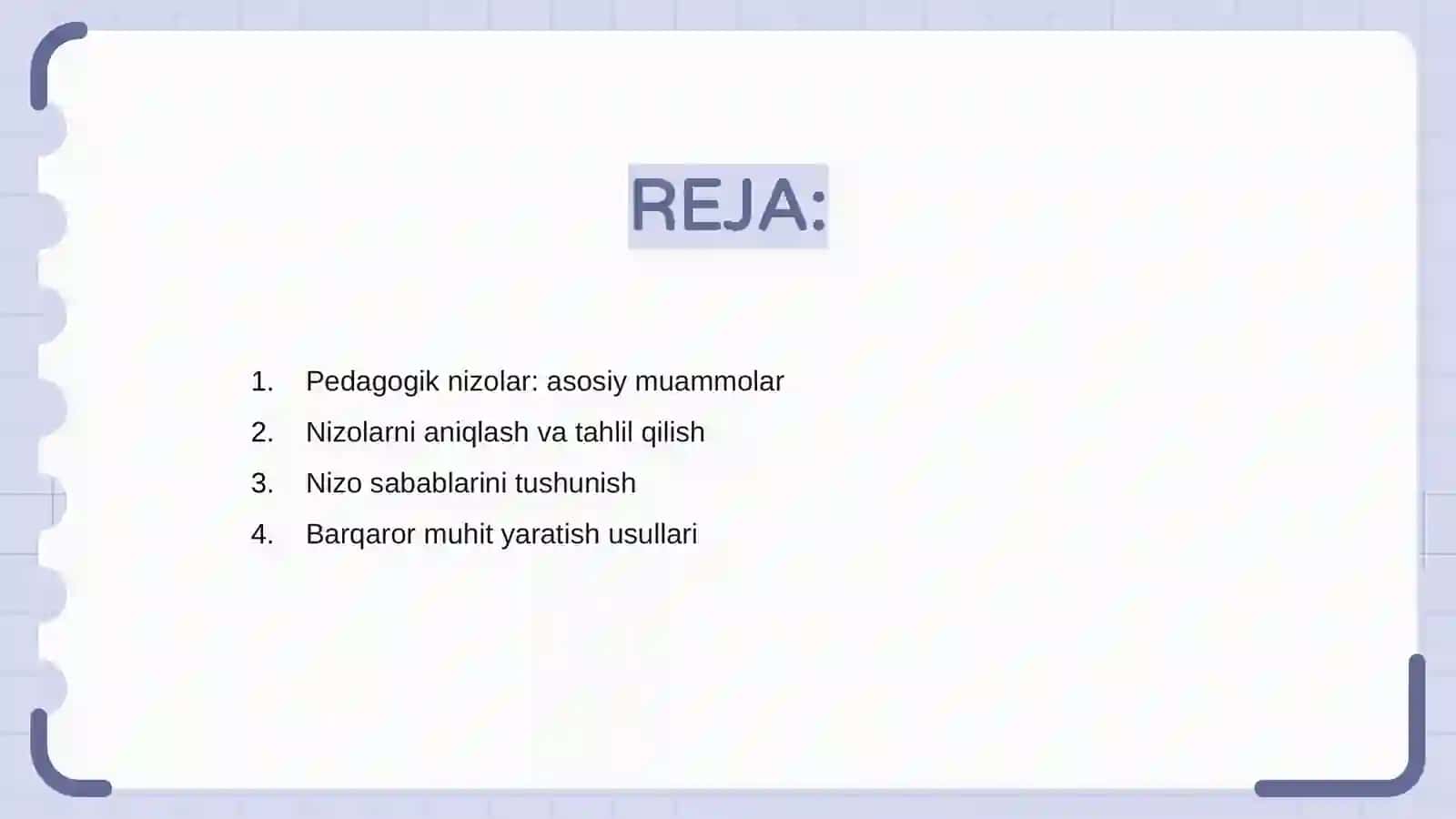 Pedagogik nizolar va ularni bartaraf etish texnologiyasi 2