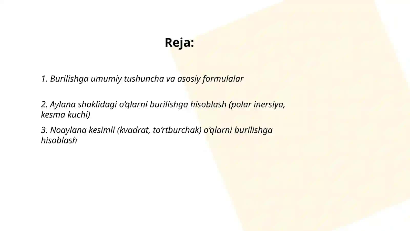 Burilishga hisoblash 2